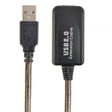 Кабель Cablexpert USB - USB V 2.0 (F/M), активний подовжувач, 5 м, чорний (UAE-01-5M)