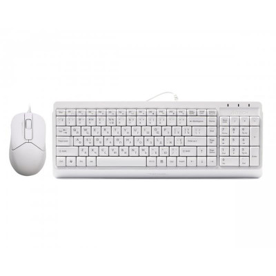 Комплект (клавіатура, миша) A4Tech F1512 White USB