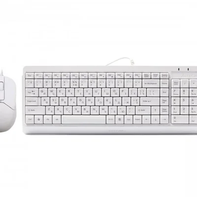 Комплект (клавіатура, миша) A4Tech F1512 White USB