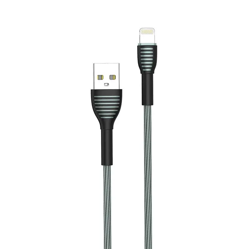 Кабель ColorWay USB - Lightning (M/M), braided cloth, 3 А, 1 м, Gray (CW-CBUL041-GR) Кабель ColorWay USB - Lightning (M/M), braided cloth, 3 А, 1 м, Gray (CW-CBUL041-GR)