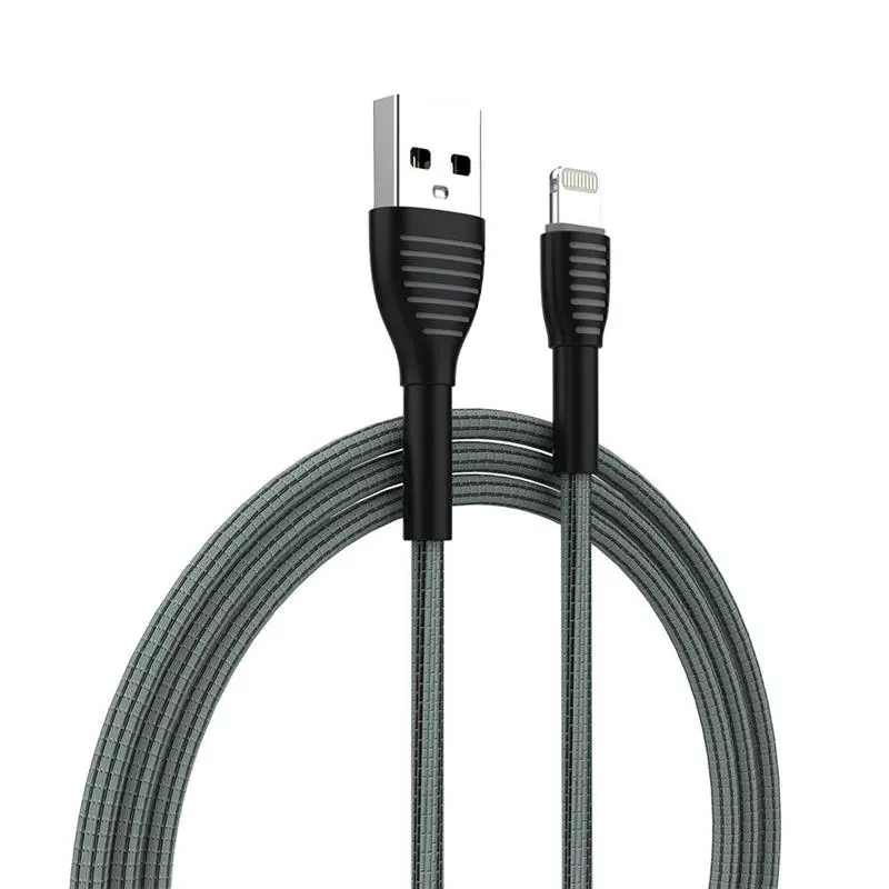 Кабель ColorWay USB - Lightning (M/M), braided cloth, 3 А, 1 м, Gray (CW-CBUL041-GR) Кабель ColorWay USB - Lightning (M/M), braided cloth, 3 А, 1 м, Gray (CW-CBUL041-GR)