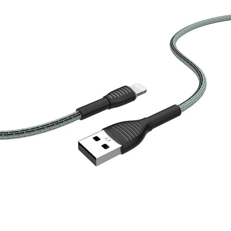 Кабель ColorWay USB - Lightning (M/M), braided cloth, 3 А, 1 м, Gray (CW-CBUL041-GR) Кабель ColorWay USB - Lightning (M/M), braided cloth, 3 А, 1 м, Gray (CW-CBUL041-GR)
