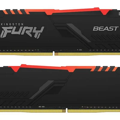 Модуль пам`ятi DDR4 2x16GB/3600 Kingston Fury Beast RGB Black (KF436C18BBAK2/32)