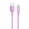 Кабель ColorWay USB - micro USB (M/M), soft silicone, 2.4 А, 1 м, Purple (CW-CBUM044-PU)