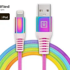 Кабель REAL-EL USB - Lightning (M/M), 1 м, Rainbow (EL123500051)