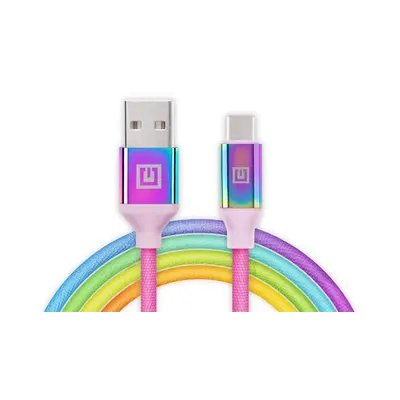 Кабель REAL-EL Premium USB - USB Type-C (M/M), 1 м, Rainbow (EL123500050)