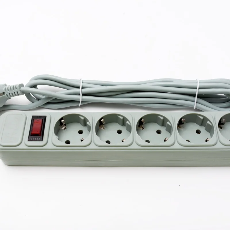 Фільтр живлення ProLogix (PRS-075P5-30G) 0.75 мм, 5 розеток, 3 м, сірий