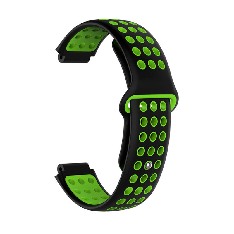 Ремінець для Garmin Universal 16 Nike-style Silicone Band Black/Green (U16-NSSB-BKGN)