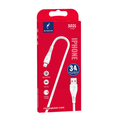 Кабель SkyDolphin S02L USB - Lightning (M/M), 1 м, White (USB-000586)