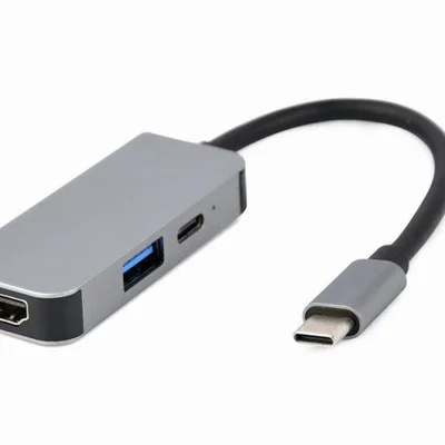 Док-станція Cablexpert USB-C 3-в-1 (A-CM-COMBO3-02) USB/HDMI/PD