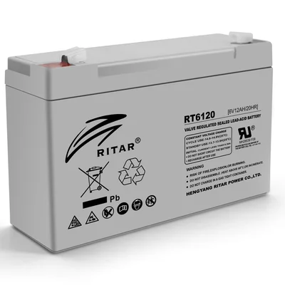 Акумуляторна батарея Ritar 6V 12AH Gray Case (RT6120A/02969) AGM