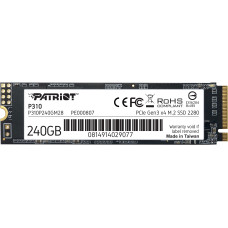 Накопичувач SSD 240GB Patriot P310 M.2 2280 PCIe NVMe 3.0 x4 TLC (P310P240GM28)