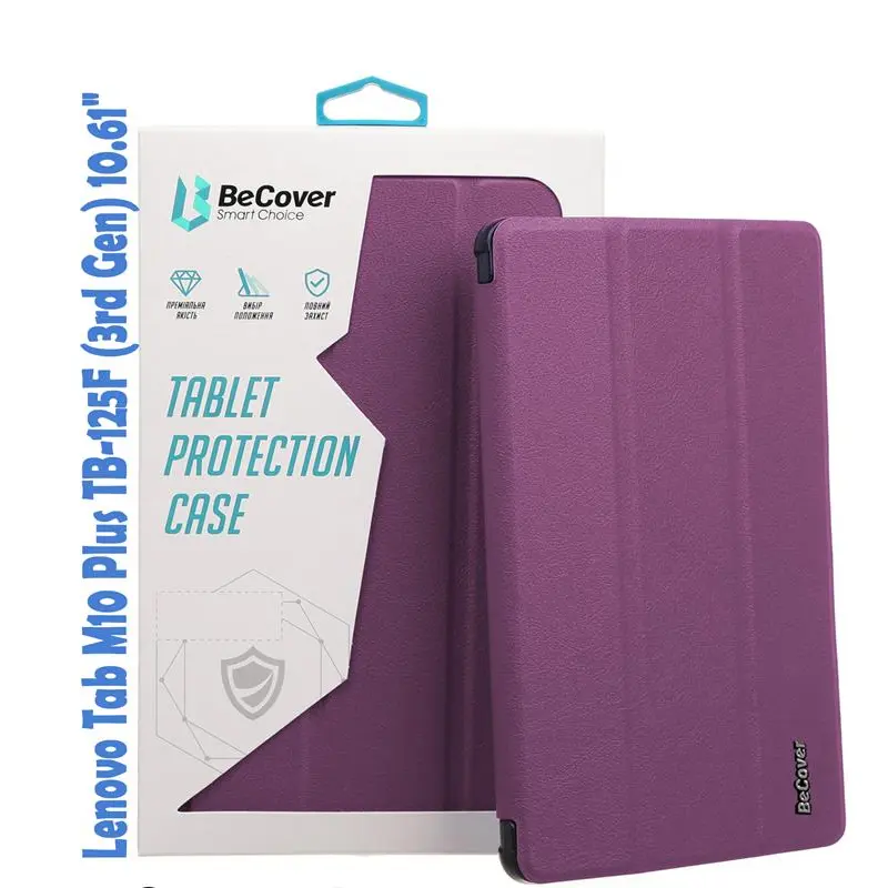 Чохол-книжка BeCover Smart для Lenovo Tab M10 Plus TB-125F (3rd Gen)/K10 Pro TB-226 10.61" Purple (708305) Чохол-книжка BeCover Smart для Lenovo Tab M10 Plus TB-125F (3rd Gen)/K10 Pro TB-226 10.61" Purple (708305)