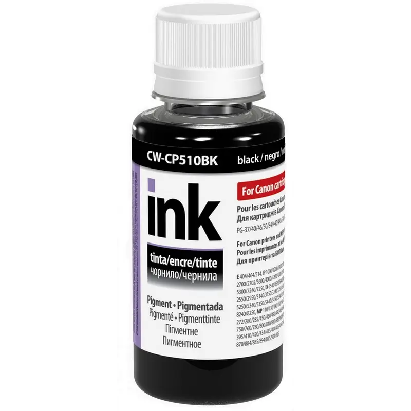 Чорнило CW Canon CP-510 (CW-CP510BK01) Black Pigment, 100мл Чорнило CW Canon CP-510 (CW-CP510BK01) Black Pigment, 100мл