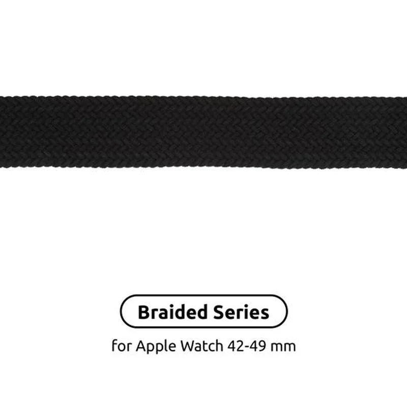 Ремінець Armorstandart Braided Solo Loop для Apple Watch 42mm/44mm/45mm/49mm Charcoal Size 6 (148 mm) (ARM58072)