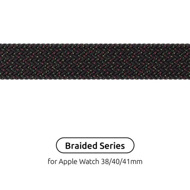 Ремінець Armorstandart Braided Solo Loop для Apple Watch 38mm/40mm/41mm Black Unity Size 2 (120 mm) (ARM64894)