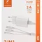 Мережевий зарядний пристрій SkyDolphin SC36E (1USBx2.4A) White (MZP-000187) + кабель Lightning/Type-C/MicroUSB