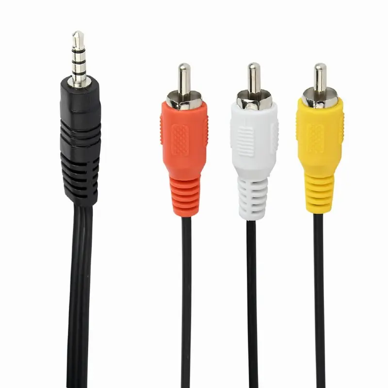 Аудіо-кабель Cablexpert 3.5 мм - 3хRCA (M/M), 2 м, чорний (CCA-4P2R-2M) Аудіо-кабель Cablexpert 3.5 мм - 3хRCA (M/M), 2 м, чорний (CCA-4P2R-2M)
