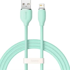 Кабель Baseus Jelly Liquid Silica Gel USB - Lightning (M/M), 2.4 A, 2 м, Green (CAGD000106)
