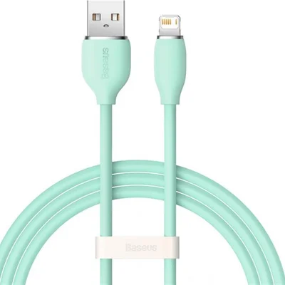 Кабель Baseus Jelly Liquid Silica Gel USB - Lightning (M/M), 2.4 A, 2 м, Green (CAGD000106)