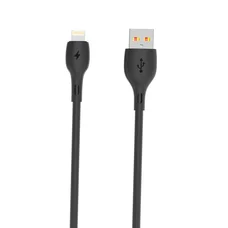 Кабель SkyDolphin S22L Soft Silicone USB - Lightning (M/M), 1 м, Black (USB-000601)
