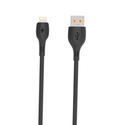 Кабель SkyDolphin S22L Soft Silicone USB - Lightning (M/M), 1 м, Black (USB-000601)