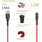 Кабель Intaleo CBRNYL1 USB - Lightning (M/M), 1.2 м, Red (1283126559471)