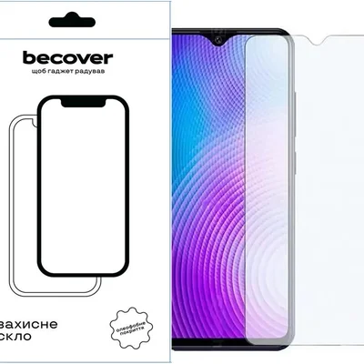 Захисне скло BeCover для Tecno Pop 7 (BF6) Crystal Clear Glass 3D (709265)