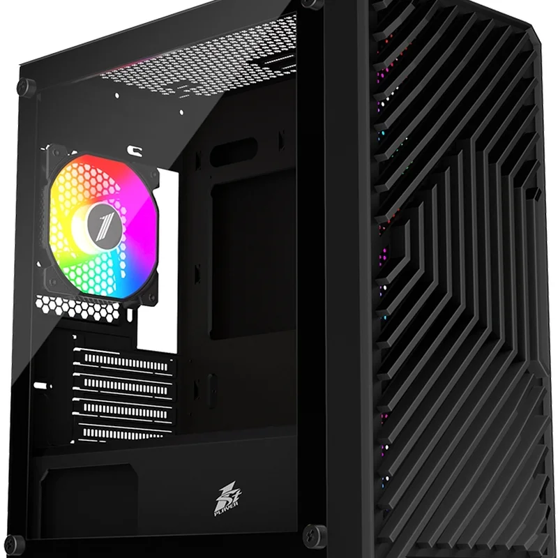 Корпус 1stPlayer T5-4F1-BK Black без БЖ