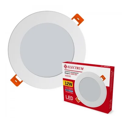 Світильник вбудований світлодіодний Electrum Leo 12W 4000К (B-LD-0739)
