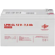 Акумуляторна батарея LogicPower 12V 7.5AH (LPM-GL 12 - 7.5 AH) GEL