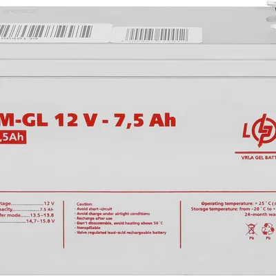 Акумуляторна батарея LogicPower 12V 7.5AH (LPM-GL 12 - 7.5 AH) GEL