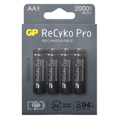 Акумулятори GP Recyko Pro 2000 (GP210AAHCB-2EB4) AA/HR06 NI-MH 2000 mAh BL 4 шт