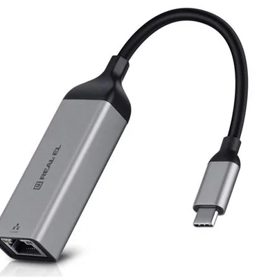Адаптер REAL-EL CE-150 USB Type-C - RJ45 (M/F), 0.1 м, Black (EL123110004)