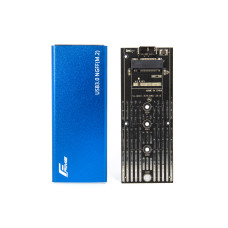 Зовнішня кишеня Frime M.2 NGFF SATA, USB 3.0, Metal, Blue (FHE202.M2U30)