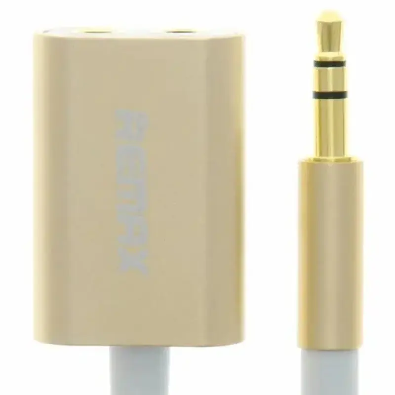 Адаптер Remax RL-S20 Sharing 3.5 мм - 2x3.5 мм (M/F), Gold (2000700007109) Адаптер Remax RL-S20 Sharing 3.5 мм - 2x3.5 мм (M/F), Gold (2000700007109)