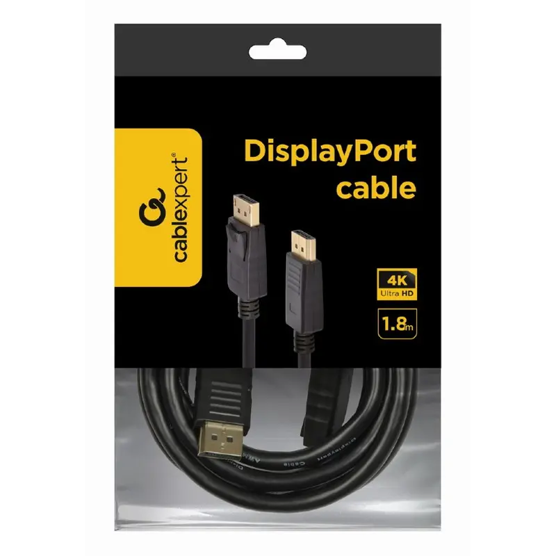 Кабель Cablexpert DisplayPort - DisplayPort V 1.2 (M/M), 1.8 м, чорний (CC-DP2-6) Кабель Cablexpert DisplayPort - DisplayPort V 1.2 (M/M), 1.8 м, чорний (CC-DP2-6)