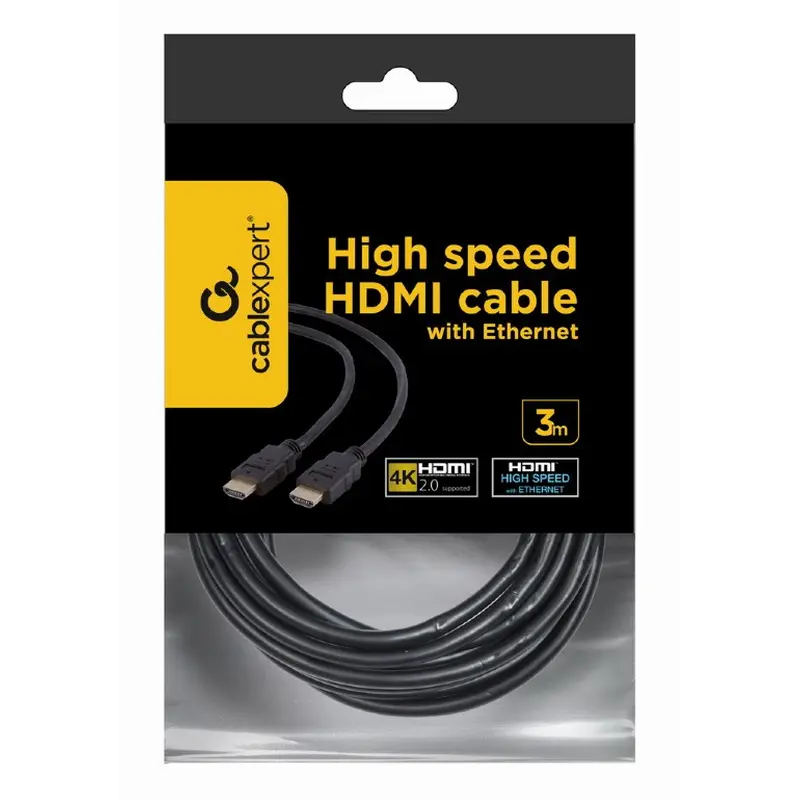 Кабель Cablexpert HDMI-HDMI v1.4, M/M, 3 м, чорний (CC-HDMI4-10) пакет Кабель Cablexpert HDMI-HDMI v1.4, M/M, 3 м, чорний (CC-HDMI4-10) пакет