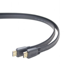 Кабель Cablexpert HDMI - HDMI V 2.0 (M/M), плоский, 1.8 м, чорний (CC-HDMI4F-6) пакет