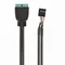 Кабель Cablexpert USB 2.0 9-pin - USB 3.0 19-pin (F/M), 0.15 м, внутрішній, чорний (CC-U3U2-01)