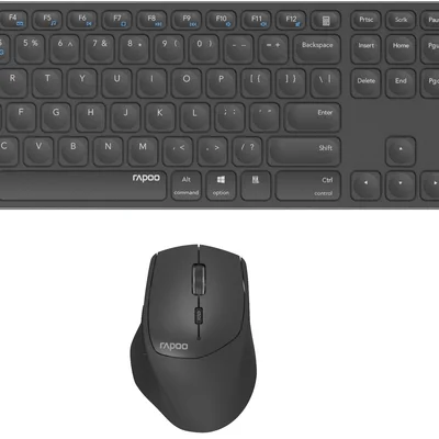 Комплект (клавіатура, мишка) бездротовий Rapoo 9800M Wireless Dark Grey