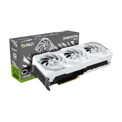Відеокарта GF RTX 4070 Ti Super 16GB GDDR6X GamingPro White OC Palit (NED47TST19T2-1043W)