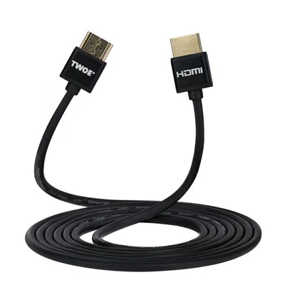 Кабель 2E Ultra Slim HDMI - HDMI V 2.0 (M/M), 2 м, чорний (2EW-1119-2m)