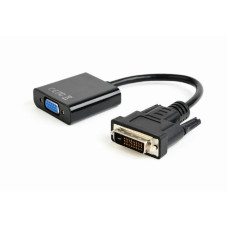 Адаптер Cablexpert DVI - VGA (M/F), 0.2 м, Black (AB-DVID-VGAF-01)