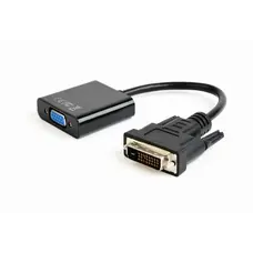 Адаптер Cablexpert DVI - VGA (M/F), 0.2 м, Black (AB-DVID-VGAF-01)