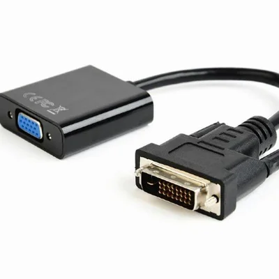 Адаптер Cablexpert DVI - VGA (M/F), 0.2 м, Black (AB-DVID-VGAF-01)