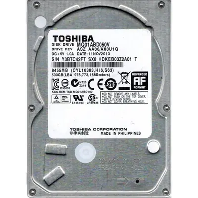 Накопичувач HDD 2.5" SATA 500GB Toshiba 5400rpm 8MB (MQ01ABD050V)