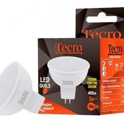 Лампа світлодіодна Tecro 5W GU5.3 3000K (TL-MR16-5W-3K-GU5.3)