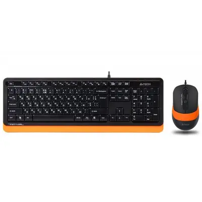 Комплект (клавіатура, миша) A4Tech F1010 Black/Orange USB
