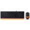 Комплект (клавіатура, миша) A4Tech F1010 Black/Orange USB